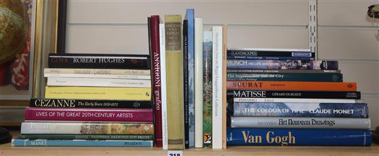 A quantity of reference books relating to Van Gogh, Art Nouveau Drawings, The Impressionists and The City,